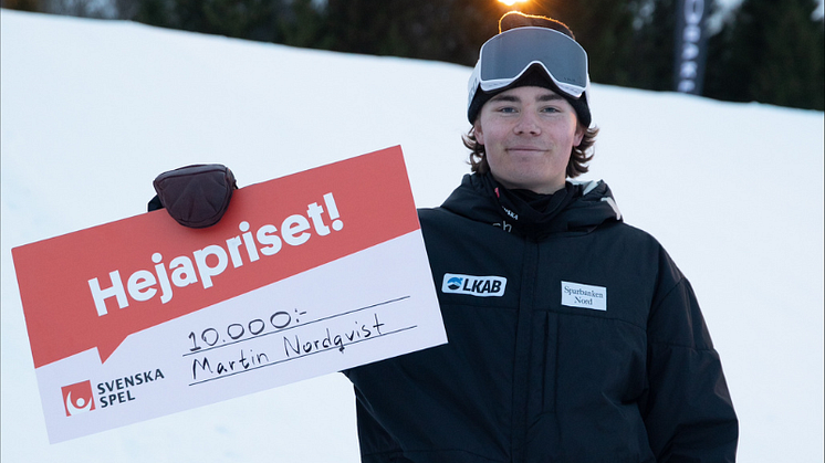 Martin Nordqvist, RISK, tilldelades Svenska Spels Hejapris. Foto: Andreas Sjöbeck.