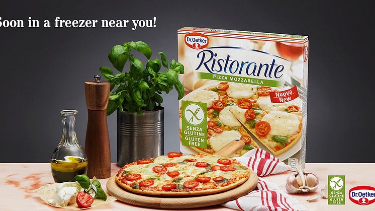 Glutenfrie varianter av pizza Ristorante er på vei inn i frysedisken!