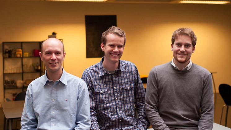 Gründerne av KickBack: Arne Kepp, Mats Staugaard og Magnus Kolstad