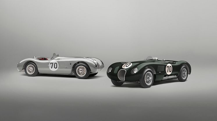 Jaguar C-TYPE Continuation-modeller med spesifikasjoner som feirer bilens banebrytende prestasjoner i 1953
