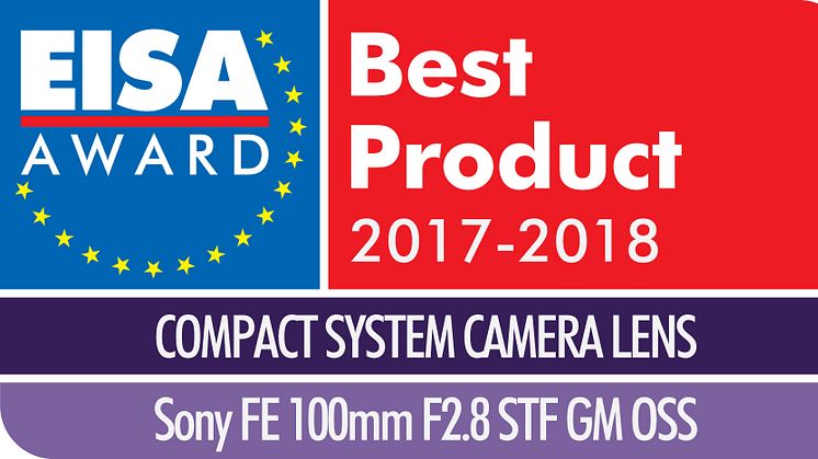 EISA Award Logo Sony FE 100mm F2