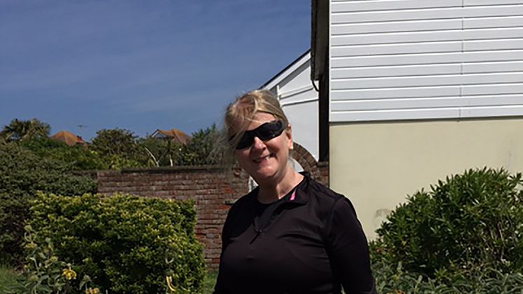 Fiona Sayers, an Advanced Nurse Practitioner in Sussex, with her renovated bicycle