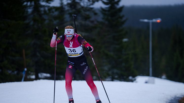 KLAR FOR IBU CUP: Åsne Skrede (Geilo IL) er blant tolv skiskyttere som skal til tyske Arber for å konkurrere i IBU Cup. Foto: Christian Haukeli