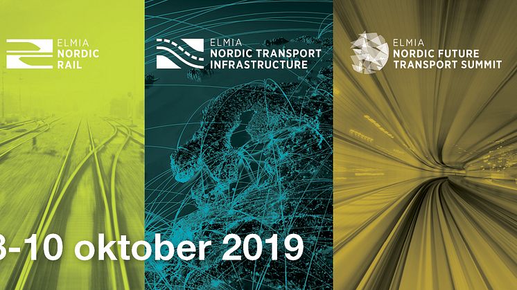 Pressinbjudan till Elmia Nordic Rail, Elmia Nordic Transport Infrastructure och Elmia Nordic Future Transport Summit