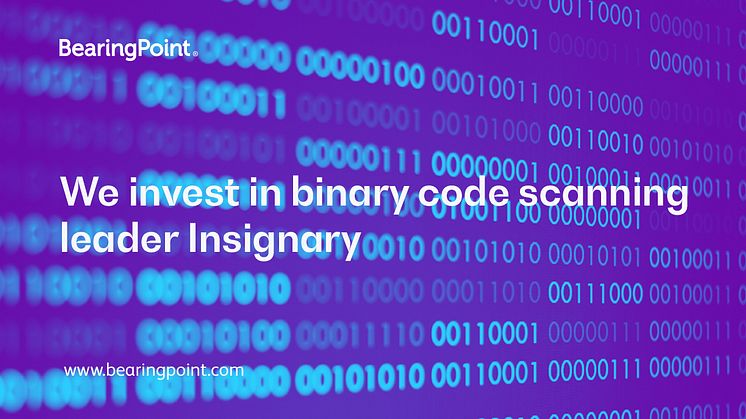 BearingPoint makes strategic investment in binary code scanning leader Insignary