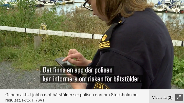 Båtbrotten minskar i Norrtälje - CoBoats stöttar polisens projekt