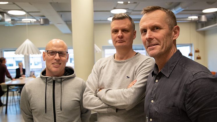 Från vänster: Reidar Hagner, Kenneth Hammarstedt och Peter Norberg, Develog AB.