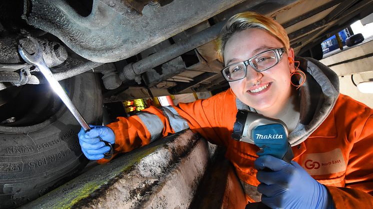 Melissa Millington, a mechanical and electrical engineering apprentice at Go North East