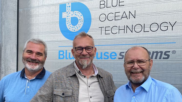 Fra venstre: Jan Henning Legreid (CS&TO i Blue Ocean Technology), Allan Ødegaard (Segment Manager Schneider Electric) og CEO i Blue Ocean Technology, Rolf Inge Longva.