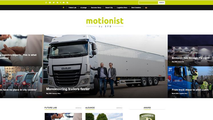 motionist.com from BPW is the online portal for everyone who wants to make a difference in the transport and logistics industry 