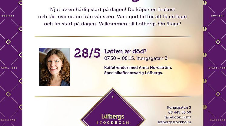 Löfbergs On Stage: Anna Nordström, kaffeexpert
