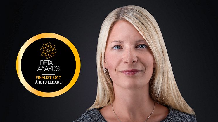 Susanne Ehnbåge, vd NetOnNet AB, stolt finalist som Årets Ledare 2017 i Retail Awards