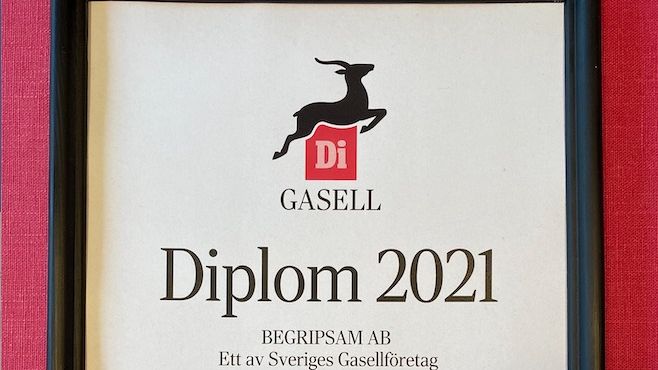 Begripsam klarade kraven för att bli ett Gasell-företag år 2021!