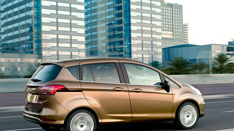 Ny säkerhetsteknik på Ford B-MAX förväntas minska eller mildra olyckorna i stadstrafiken 