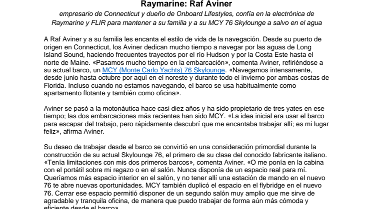 Raymarine: Raf Aviner