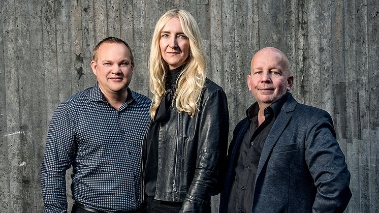 Patrik Nylander, Susanna Berggren och Per Vikström utgör teamet bakom startupbolaget Anekdote.