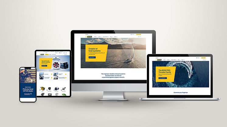 Complete marine systems innovator VETUS has launched a user-friendly website with webshop and service center