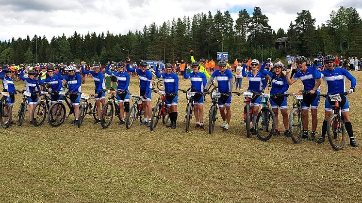 JYSKs team vid Cykelvasan 2018. 