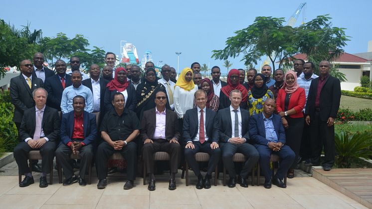 Group photo taken during the High-level Event held at Hotel Verde in Zanzibar January 20th 2020 to celebrate the accomplishments of ZESS | Photo: Multiconsult