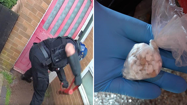 Officers executed a warrant in Orange Gardens, The Meadows, on Thursday (4 May)