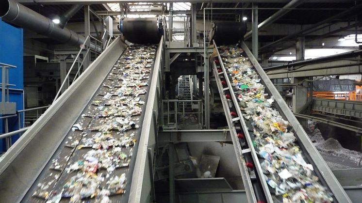 Sortierung von Verpackungsabfällen in Hamburg