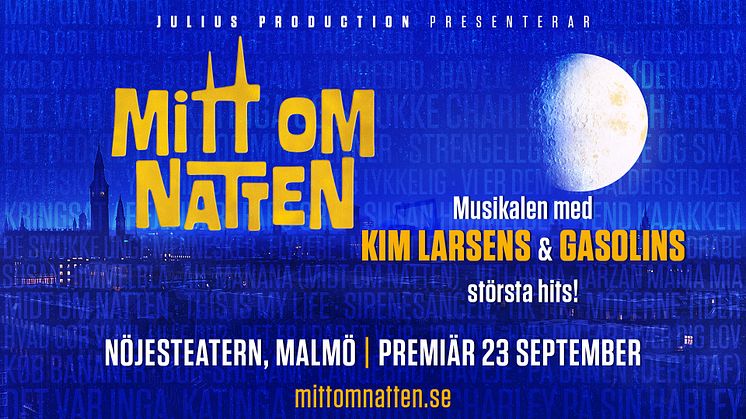 Recensionsinbjudan till Premiären av Mitt om natten - Musikalen med Kim Larsens och Gasolins största hits!