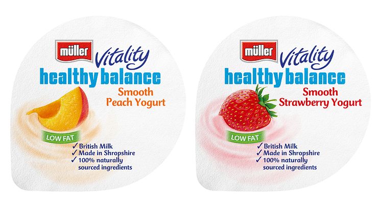 Müller reduces sugar in healthy balance yogurt range and introduces 100% recyclable pot