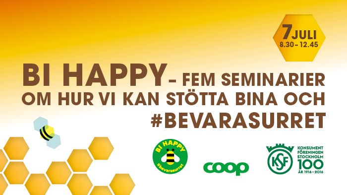 BI HAPPY - fem seminarier om bin i Almedalen torsdag 7 juli