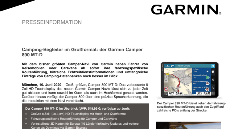 PM Garmin Camper 890 MT-D