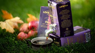 Löfbergs nya kaffe som lanseras idag förväntas bli Sveriges mest sålda bag-in-box. Foto: Tommy Andersson.