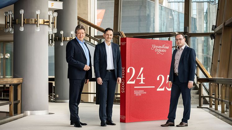 Prof. Andreas Schulz, Bernhard Krug und Tobias Niederschlag stellten die Gewandhaussaison 2024/2025 vor - Foto: René Jungnickel & Christoph Buchwald