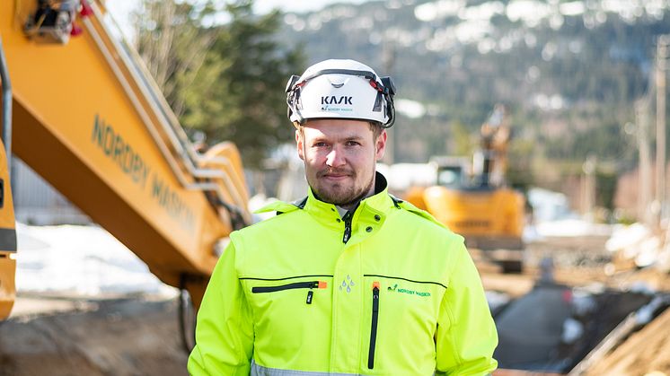 – Samarbeidet er helt avgjørende for at vi skal kunne bygge anleggene raskt og godt, sier prosjektleder Ruben Wattum i Nordby Maskin AS.