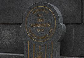 [The memorial that marks the spot where DC Morrison was murdered]