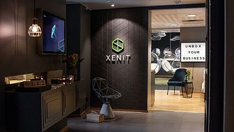 Bild från entrén till Xenits huvudkontor i centrala Göteborg