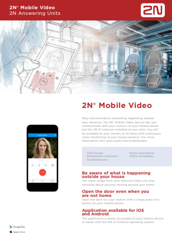 Porttelefoner från Gate Security - 2N Mobile Video