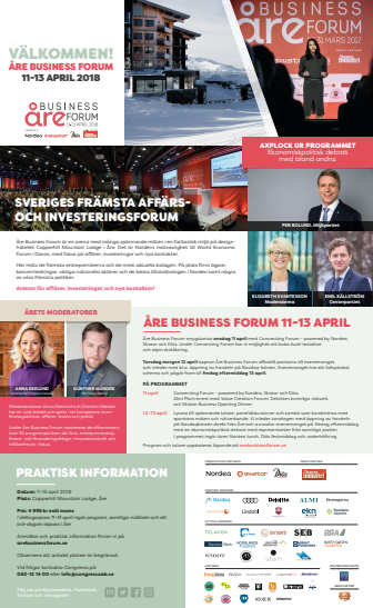 Välkommen till Åre Business Forum 11-13 april 2018