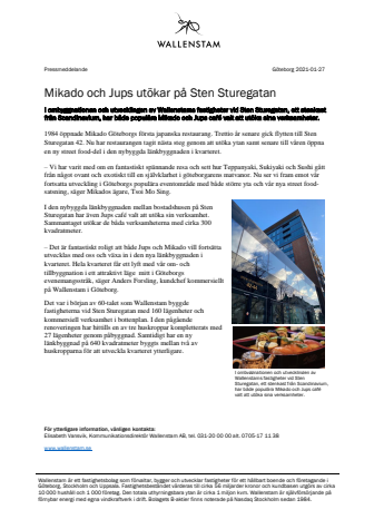 Mikado och Jups utökar på Sten Sturegatan 