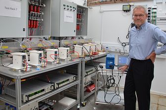 Danish Power Systems' CEO Hans Aage Hjuler at MEA test stations