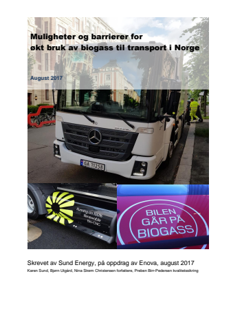 Muligheter og barrierer for økt bruk av biogass til transport i Norge