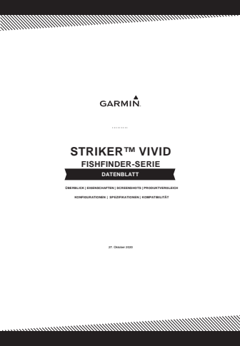 Datenblatt Garmin STRIKER Vivid Fishfinder Serie