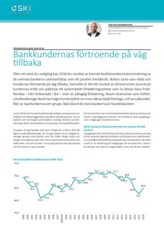 Svenskt Kvalitetsindex Bankbranschen 2018