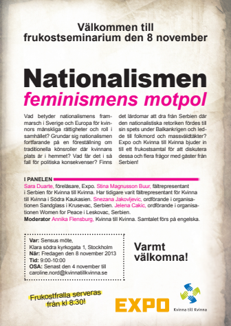 Nationalismen – feminismens motpol
