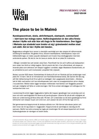 Hyllievångsskolan – the place to be in Malmö!