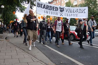 Skäggparad i Stockholm på World Beard Day