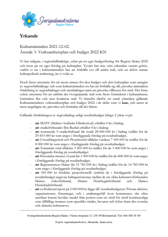 211202. KN. Yrkande. Ärende 3. Internbudget..pdf