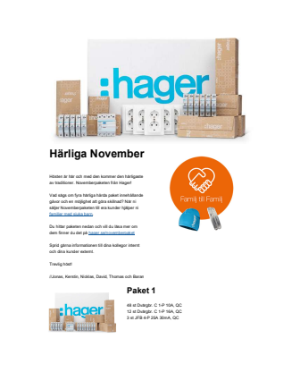 ​Härliga November - Nu kommer Novemberpaketen från Hager