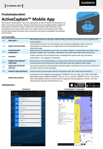 Datenblatt ActiveCaptain Mobile App