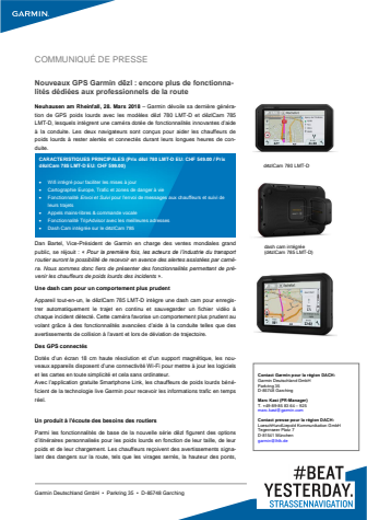 Nouveaux GPS Garmin dēzl : encore plus de fonctionnalités dédiées aux professionnels de la route