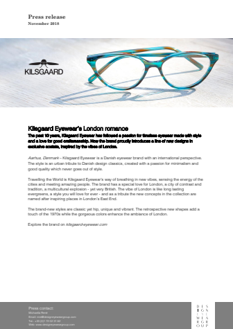 Kilsgaard eyewear's London romance