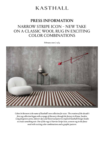 NARROW STRIPE ICON – NEW TAKE ON A CLASSIC WOOL RUG IN EXCITING COLOR COMBINATIONS